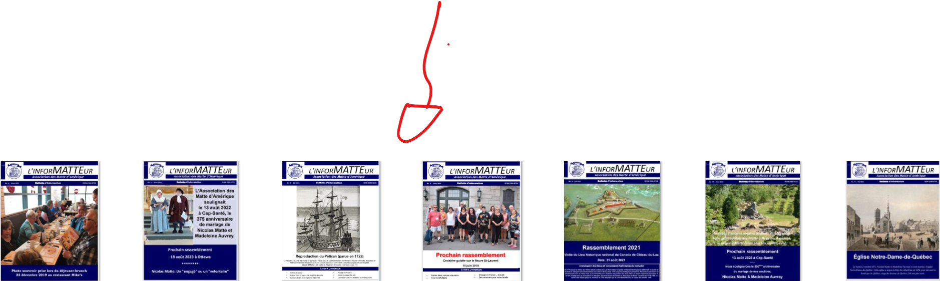 Consulter les bulletins de l'association des Matte d'Amérique