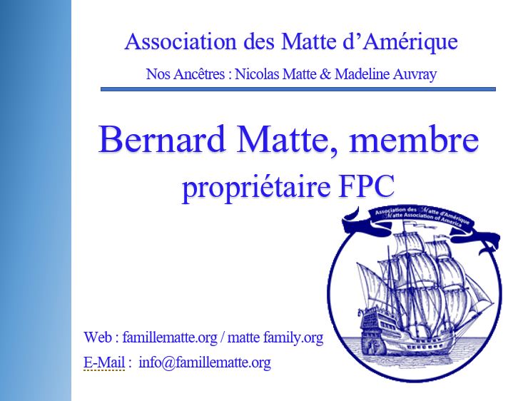 Famille Matte d'Amérique